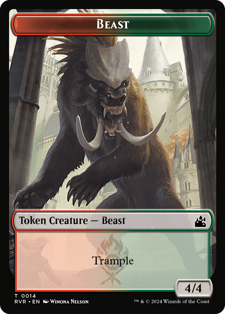 Beast Token [Ravnica Remastered Tokens] | Galactic Gamez