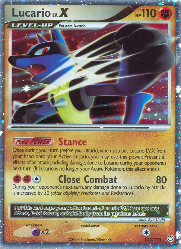 Lucario LV.X (122/123) [Diamond & Pearl: Mysterious Treasures] | Galactic Gamez