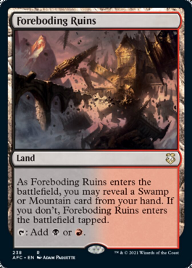 Foreboding Ruins [Dungeons & Dragons: Adventures in the Forgotten Realms Commander] | Galactic Gamez