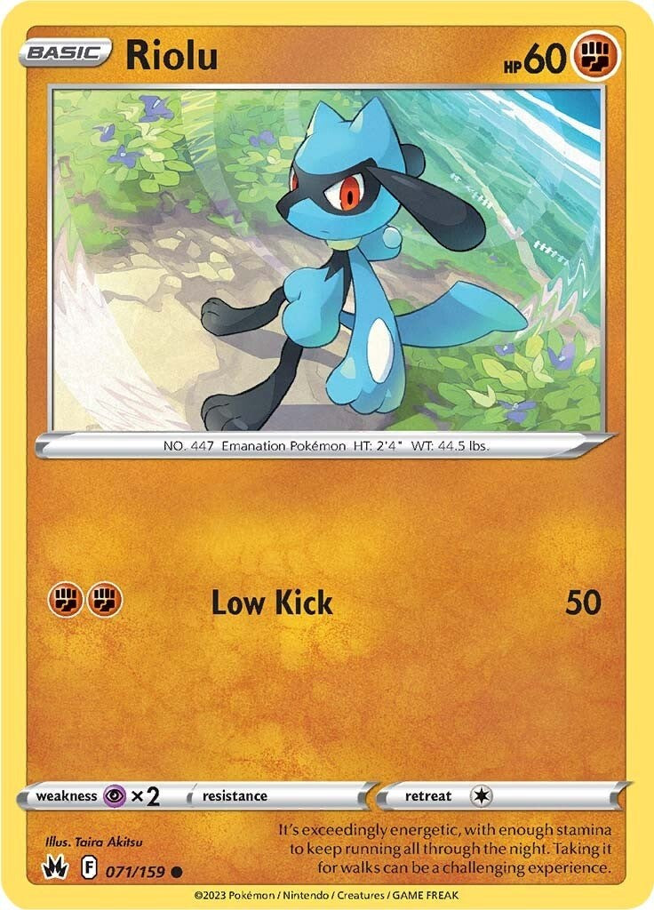 Riolu (071/159) [Sword & Shield: Crown Zenith] | Galactic Gamez