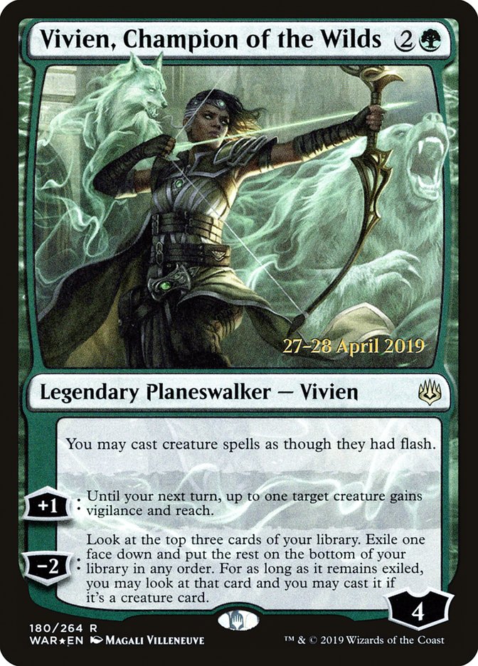 Vivien, Champion of the Wilds  [War of the Spark Prerelease Promos] | Galactic Gamez