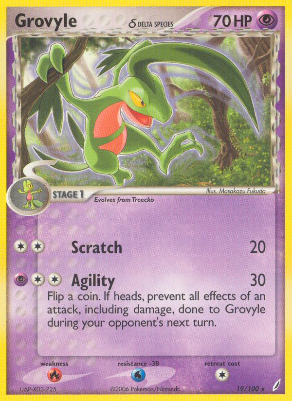 Grovyle(19/100) (Delta Species) [EX: Crystal Guardians] | Galactic Gamez