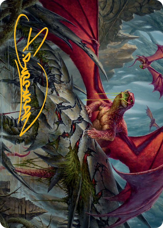 Hoarding Broodlord Art Card (Gold-Stamped Signature) [March of the Machine Art Series] | Galactic Gamez