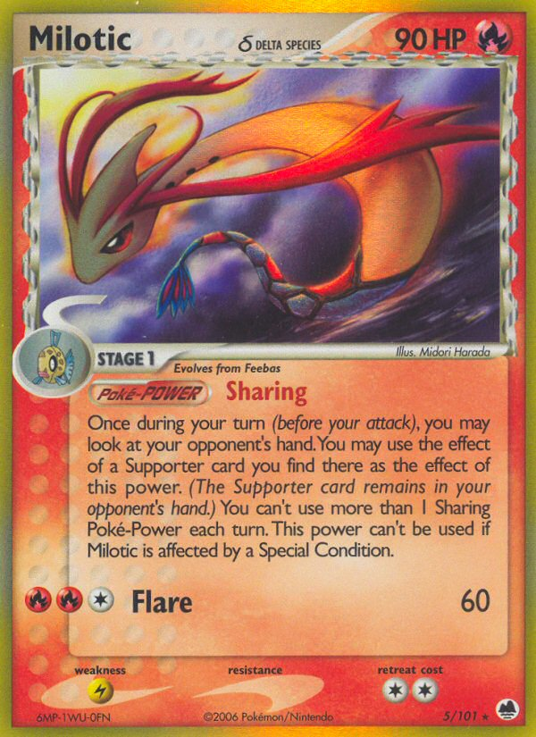 Milotic (5/101) (Delta Species) [EX: Dragon Frontiers] | Galactic Gamez