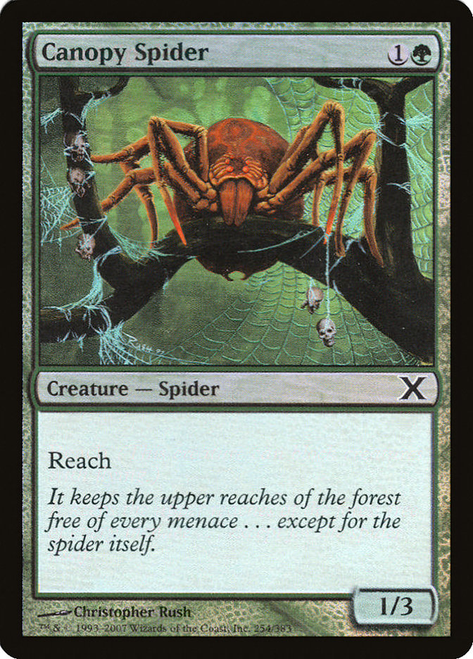 Canopy Spider (Premium Foil) [Tenth Edition] | Galactic Gamez