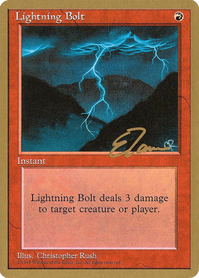 Lightning Bolt (Eric Tam) [Pro Tour Collector Set] | Galactic Gamez