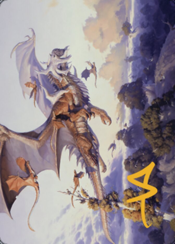 Rith, Liberated Primeval Art Card (Gold-Stamped Signature) [Dominaria United Art Series] | Galactic Gamez