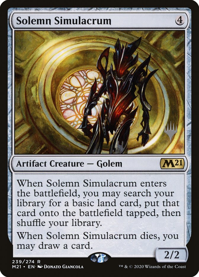 Solemn Simulacrum (Promo Pack) [Core Set 2021 Promos] | Galactic Gamez