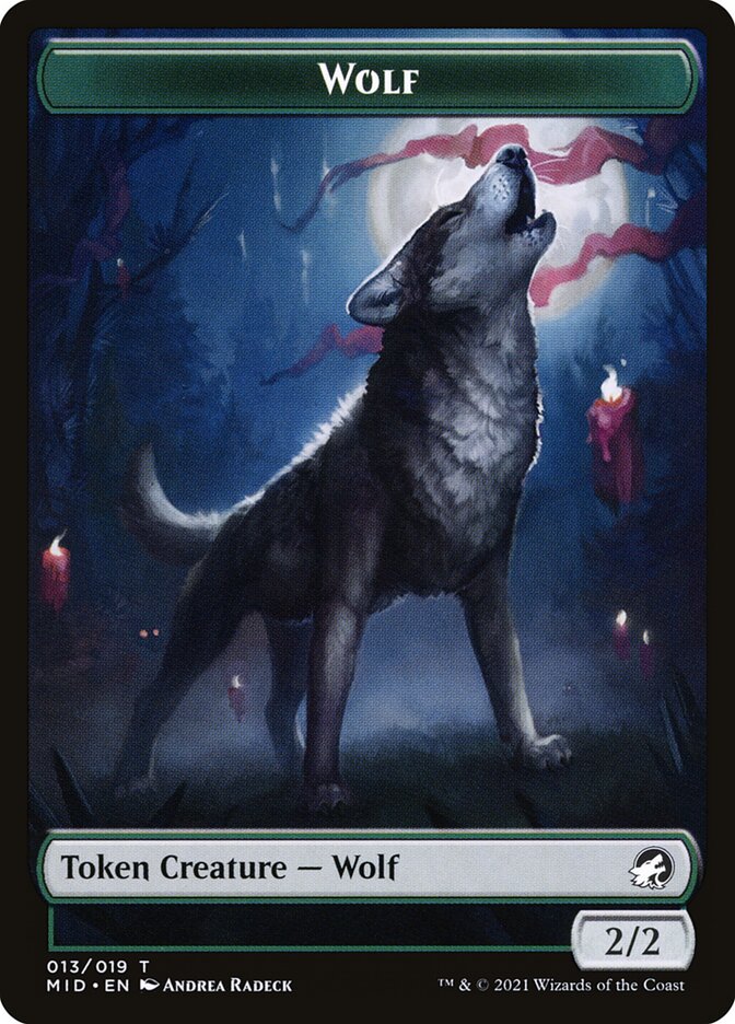 Wolf (013) // Clue (016) Double-sided Token [Challenger Decks 2022 Tokens] | Galactic Gamez