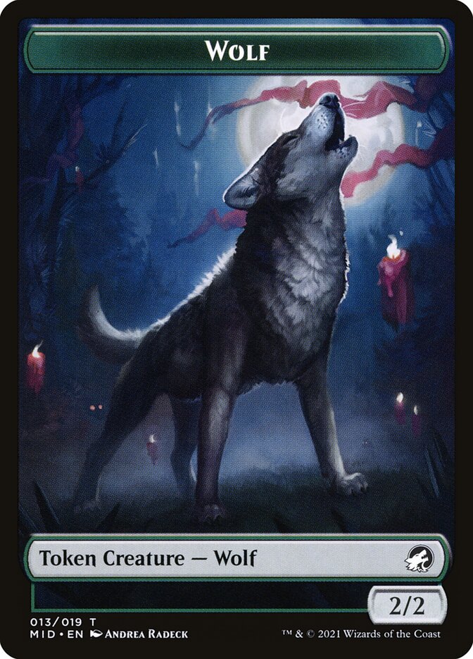 Wolf (013) // Treasure (015) Double-sided Token [Challenger Decks 2022 Tokens] | Galactic Gamez