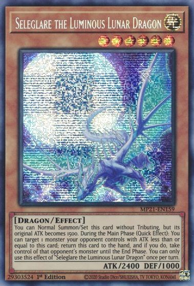 Seleglare the Luminous Lunar Dragon [MP21-EN159] Prismatic Secret Rare | Galactic Gamez