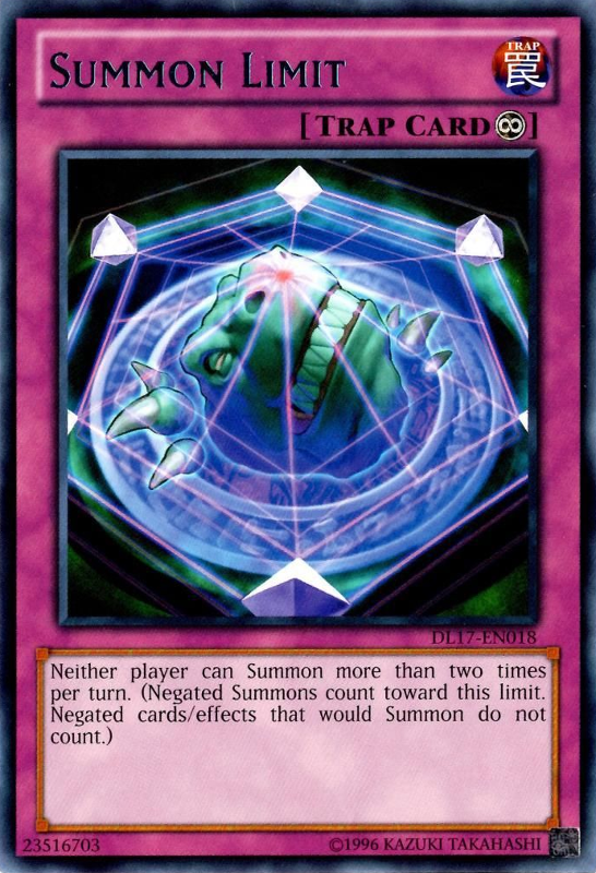 Summon Limit (Purple) [DL17-EN018] Rare | Galactic Gamez