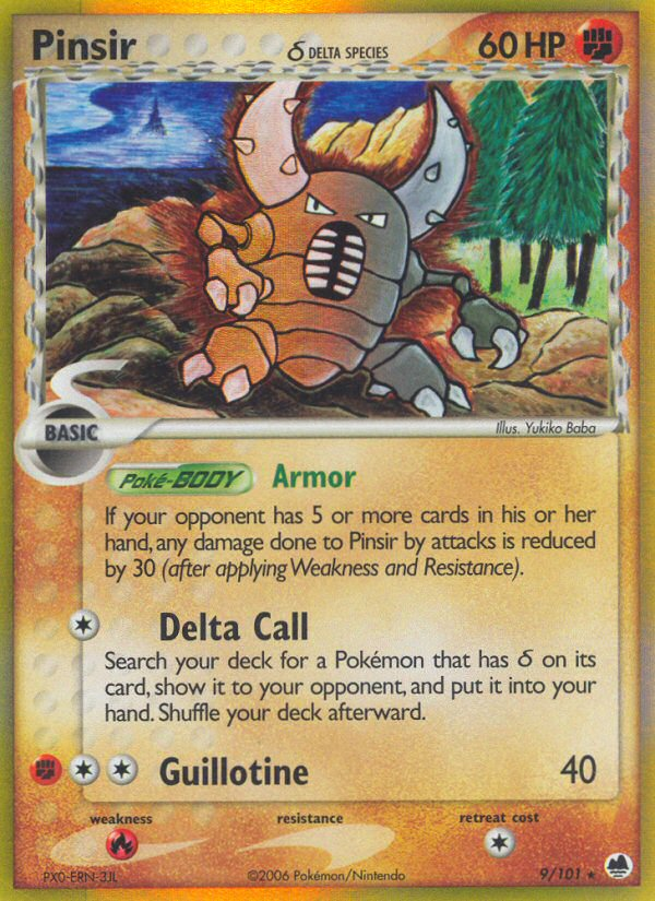 Pinsir (9/101) (Delta Species) [EX: Dragon Frontiers] | Galactic Gamez