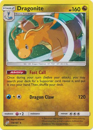 Dragonite (119/181) (Cosmos Holo) [Sun & Moon: Team Up] | Galactic Gamez