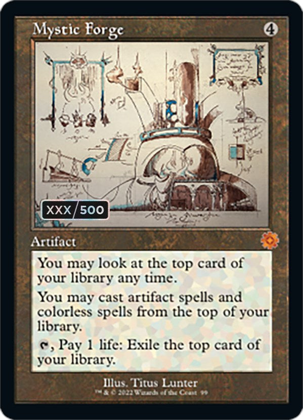 Mystic Forge (Retro Schematic) (Serial Numbered) [The Brothers' War Retro Artifacts] | Galactic Gamez