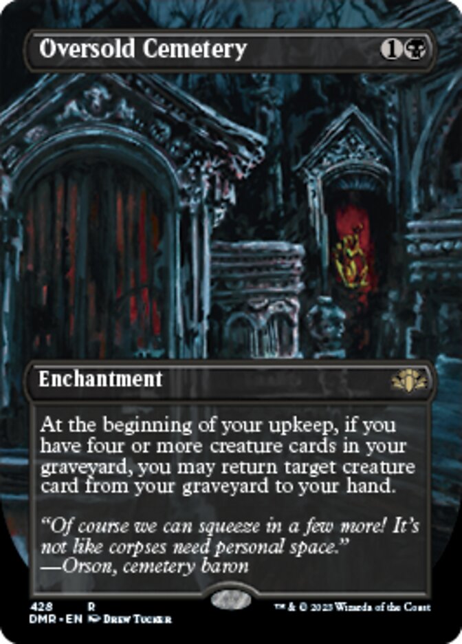 Oversold Cemetery (Borderless Alternate Art) [Dominaria Remastered] | Galactic Gamez