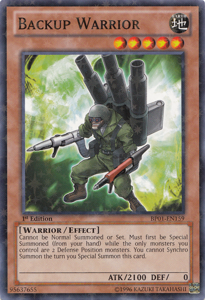 Backup Warrior [BP01-EN159] Starfoil Rare | Galactic Gamez