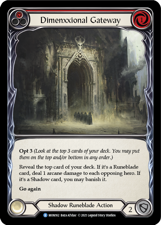 Dimenxxional Gateway (Red) [MON162] 1st Edition Normal | Galactic Gamez