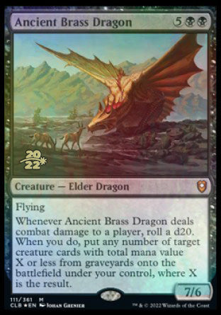 Ancient Brass Dragon [Commander Legends: Battle for Baldur's Gate Prerelease Promos] | Galactic Gamez