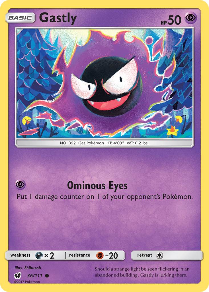 Gastly (36/111) [Sun & Moon: Crimson Invasion] | Galactic Gamez