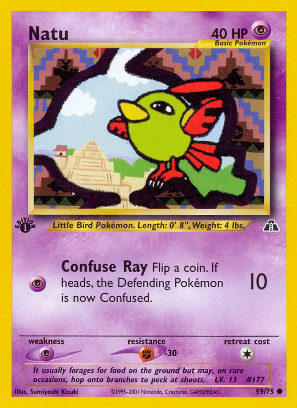 Natu (59/75) [Neo Discovery 1st Edition] | Galactic Gamez