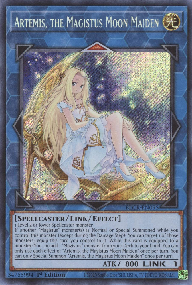Artemis, the Magistus Moon Maiden [BLCR-EN095] Secret Rare | Galactic Gamez