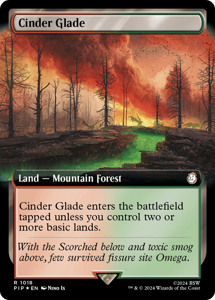 Cinder Glade (Extended Art) (Surge Foil) [Fallout] | Galactic Gamez