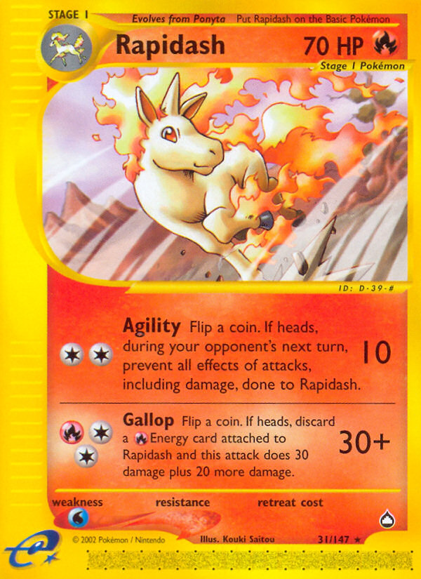 Rapidash (31/147) [Aquapolis] | Galactic Gamez