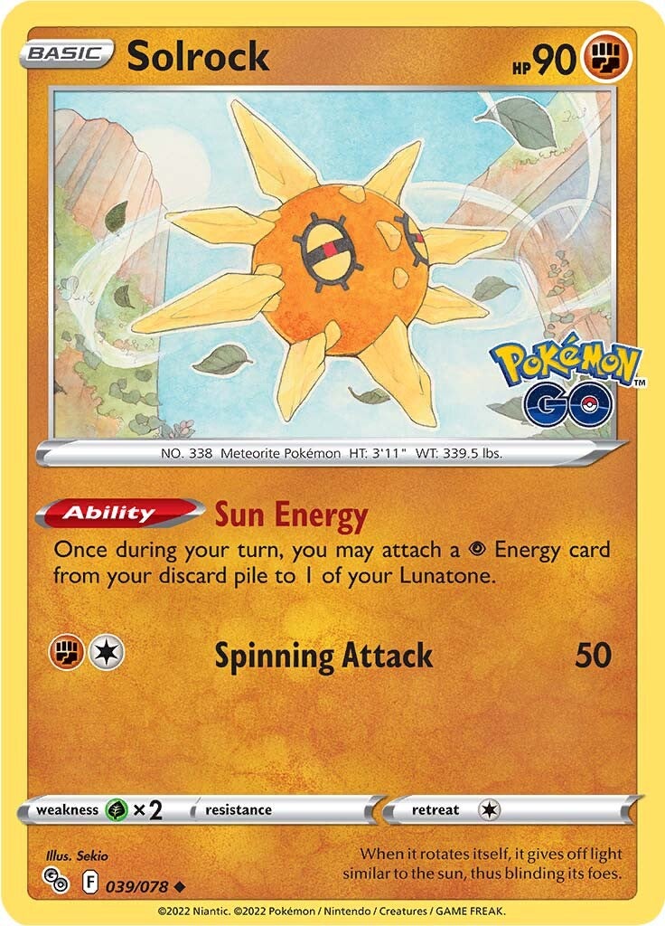 Solrock (039/078) [Pokémon GO] | Galactic Gamez