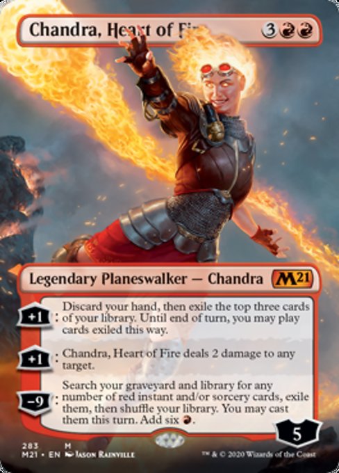 Chandra, Heart of Fire (Borderless) [Core Set 2021] | Galactic Gamez