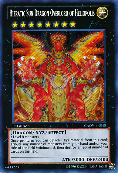 Hieratic Sun Dragon Overlord of Heliopolis [GAOV-EN048] Secret Rare | Galactic Gamez