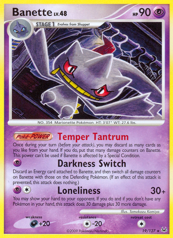 Banette (19/127) [Platinum: Base Set] | Galactic Gamez