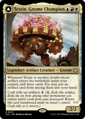 Tetzin, Gnome Champion // The Golden-Gear Colossus [The Lost Caverns of Ixalan Commander] | Galactic Gamez