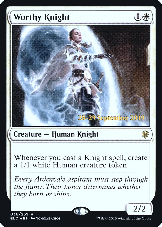 Worthy Knight  [Throne of Eldraine Prerelease Promos] | Galactic Gamez