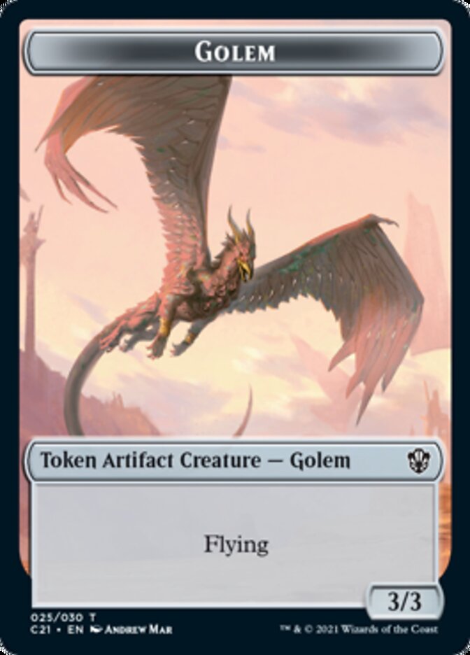 Golem (025) // Thopter Token [Commander 2021 Tokens] | Galactic Gamez