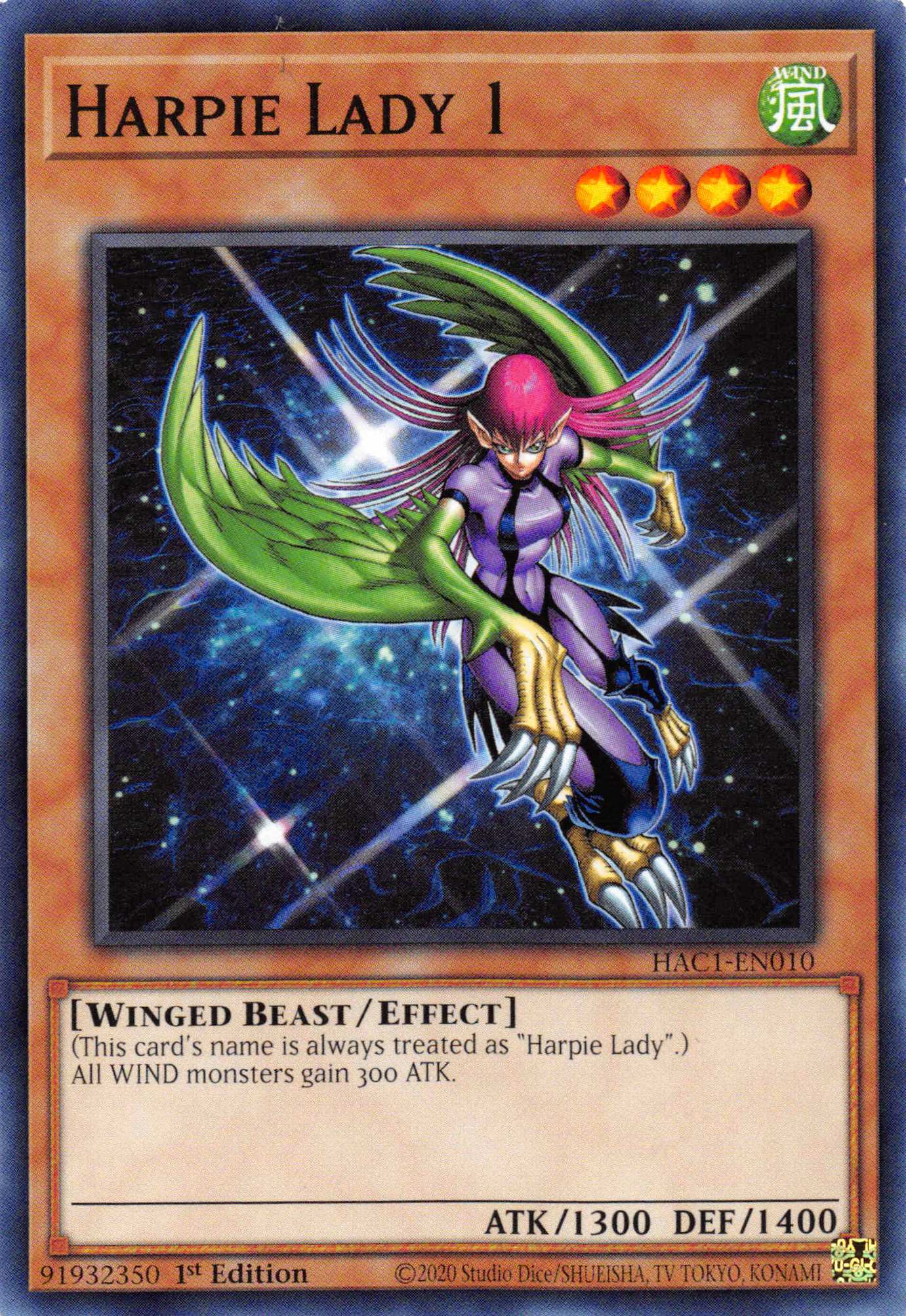 Harpie Lady 1 [HAC1-EN010] Common | Galactic Gamez