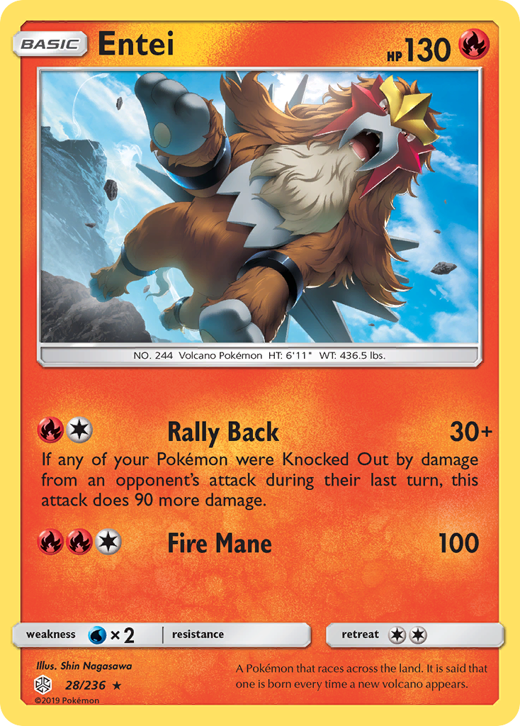 Entei (28/236) [Sun & Moon: Cosmic Eclipse] | Galactic Gamez