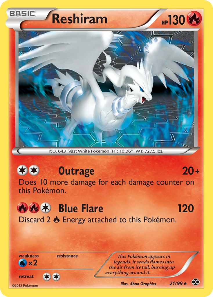 Reshiram (21/99) [Black & White: Next Destinies] | Galactic Gamez