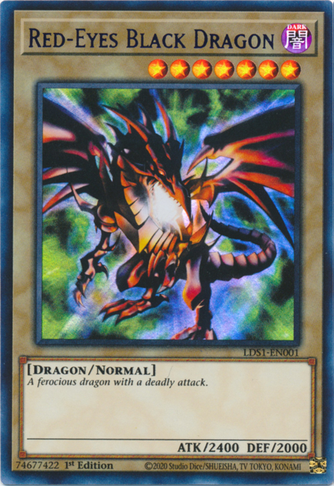 Red-Eyes Black Dragon (Blue) [LDS1-EN001] Ultra Rare | Galactic Gamez