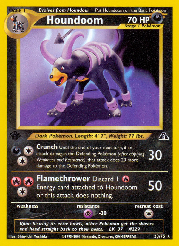 Houndoom (23/75) [Neo Discovery 1st Edition] | Galactic Gamez
