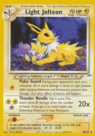 Light Jolteon (48/105) [Neo Destiny Unlimited] | Galactic Gamez