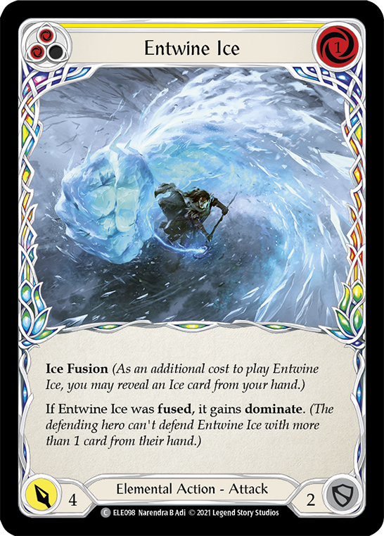 Entwine Ice (Yellow) [ELE098] (Tales of Aria)  1st Edition Rainbow Foil | Galactic Gamez