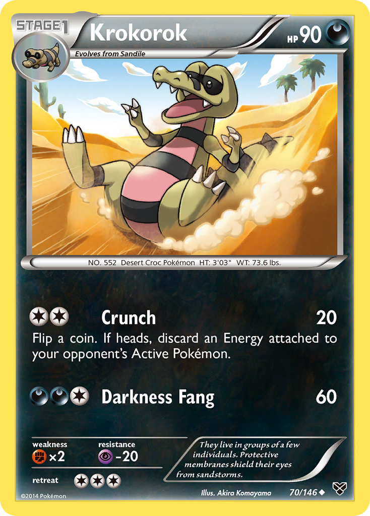 Krokorok (70/146) [XY: Base Set] | Galactic Gamez