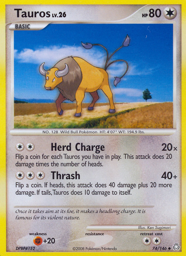 Tauros (74/146) [Diamond & Pearl: Legends Awakened] | Galactic Gamez