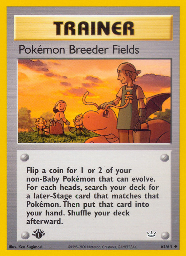 Pokemon Breeder Fields (62/64) [Neo Revelation 1st Edition] | Galactic Gamez