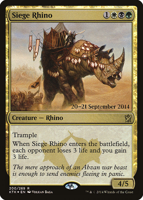 Siege Rhino [Khans of Tarkir Promos] | Galactic Gamez