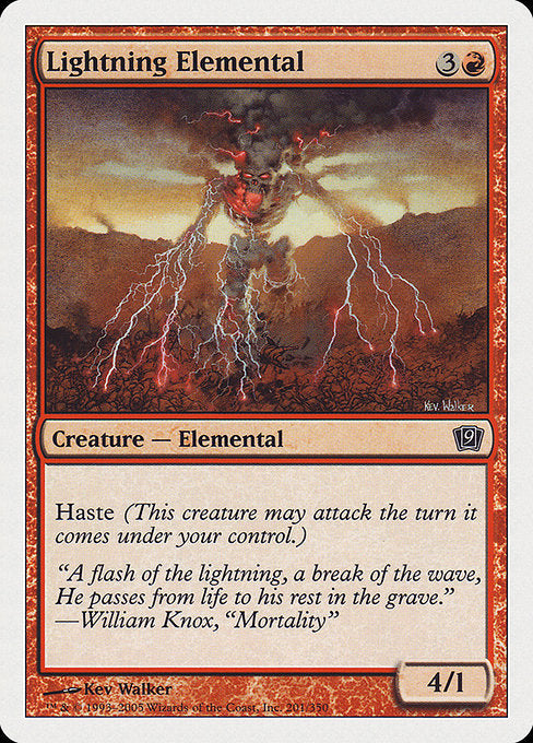 Lightning Elemental [Ninth Edition] | Galactic Gamez