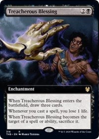 Treacherous Blessing (Extended Art) [Theros Beyond Death] | Galactic Gamez