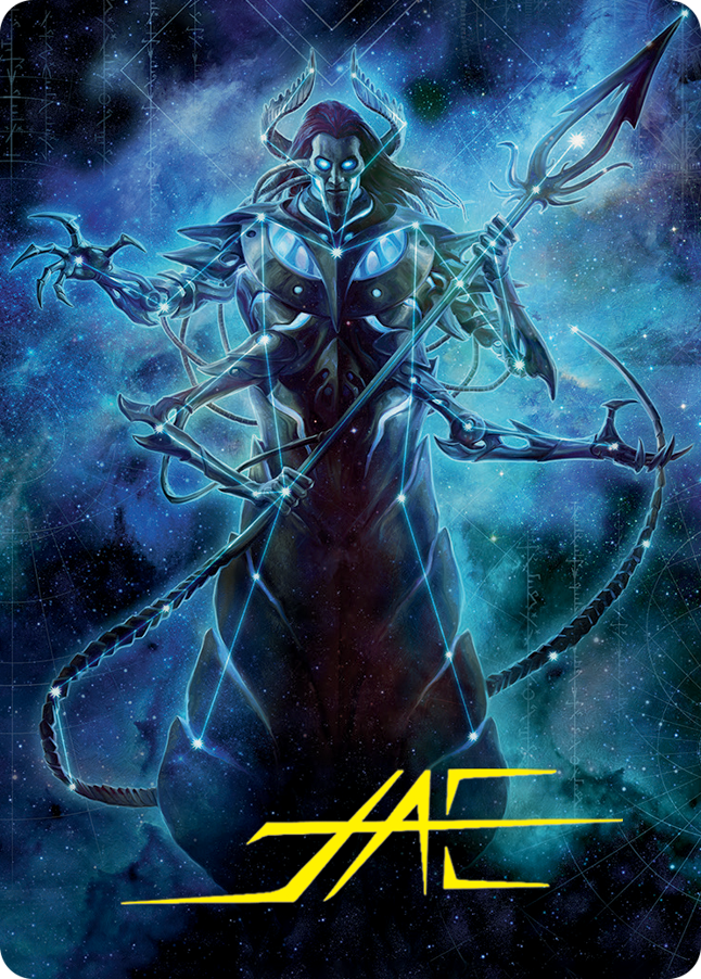 Heliod, the Warped Eclipse Art Card (Gold-Stamped Signature) [March of the Machine Art Series] | Galactic Gamez