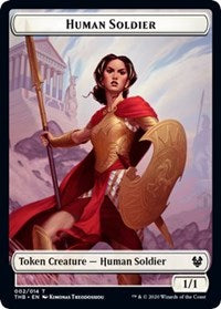 Human Soldier // Elemental Double-sided Token [Theros Beyond Death] | Galactic Gamez